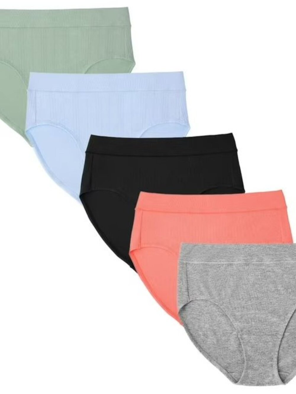 MEMBER'S MARK WOMEN'S SUPERSOFT COTTON BRIEFS 5 PACK BRAND NEW BRIGHT
